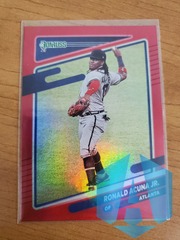 2021 Panini Donruss Holo Red #192 Ronald Acuna Jr. Atlanta Braves